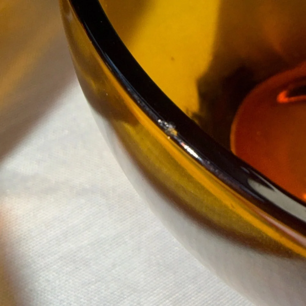 3 MCM Vintage Amber Glass Tea/Punch Cups - Picture 8 of 11